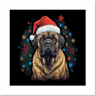English Mastiff Christmas Posters and Art